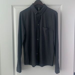 Long-Sleeve Ace Button-Down- Charcoal Color